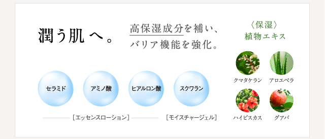 潤う肌へ。